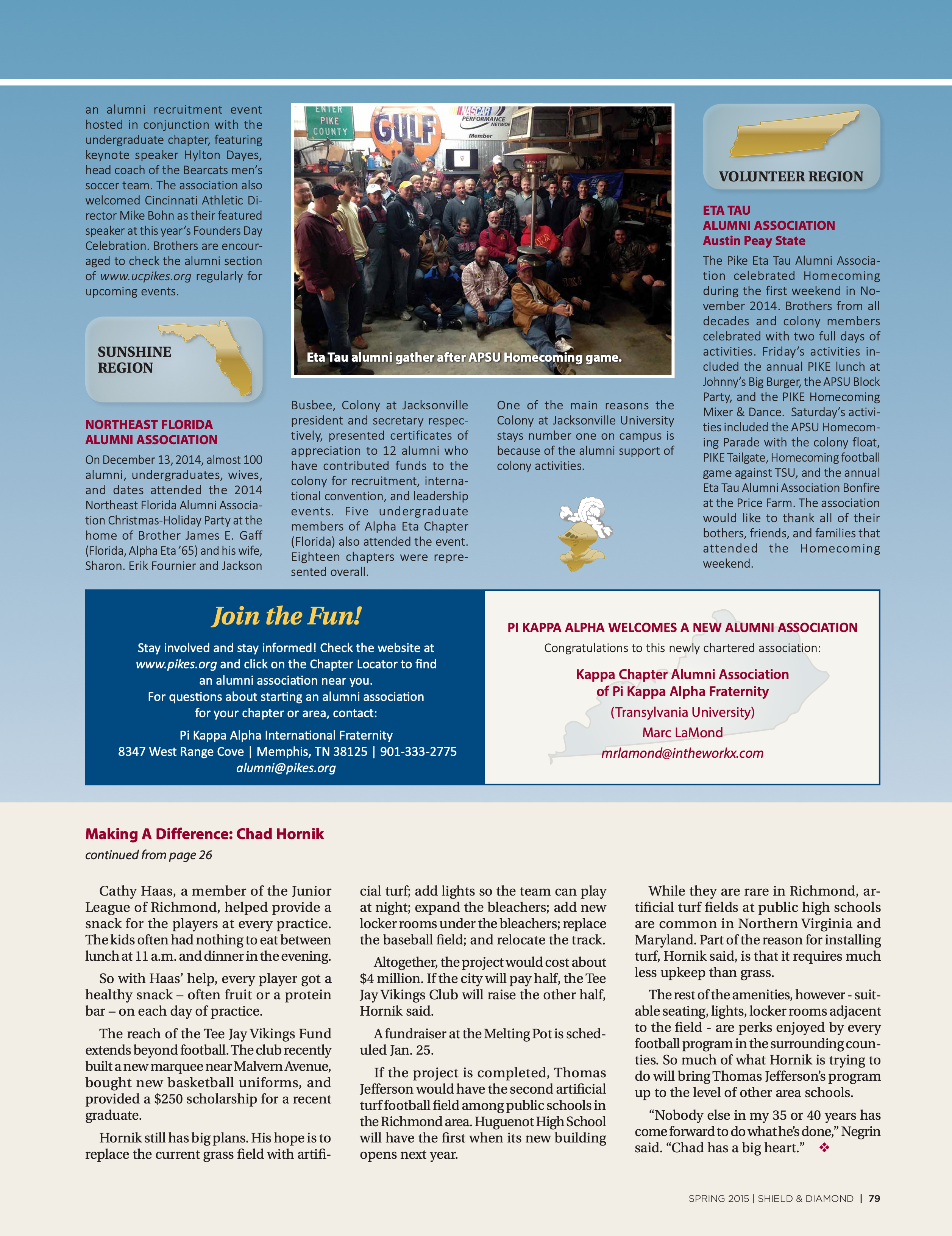 Sports Highlights: Making a Difference: Chad Hornik, Continued